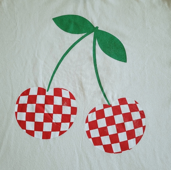 Grayson Threads🧵 Double✌ Checkerboard Cherries🍒 Graphic Tee👕 - NWT - Picture 3 of 11